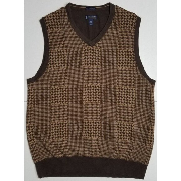 Stafford Sweaters Stafford Signature Pullover V Neck Brown Grandpa
